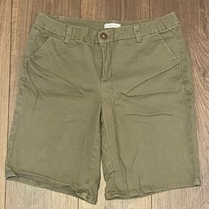 Army green shorts